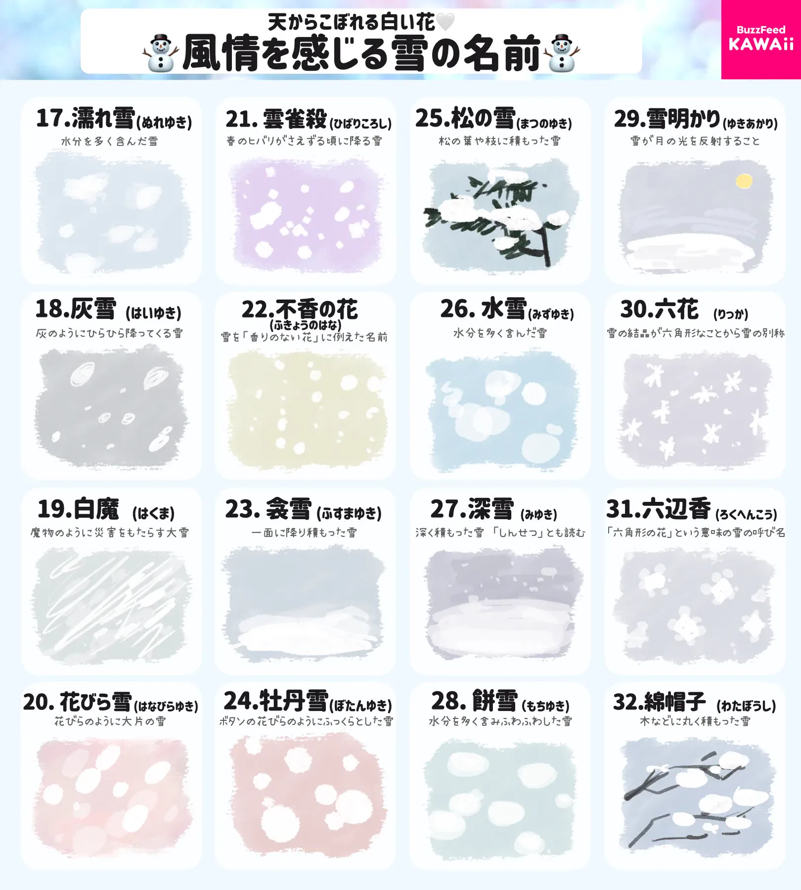 風情を感じる素敵な名前ばかり！いろいろな「雪の名前」32選！