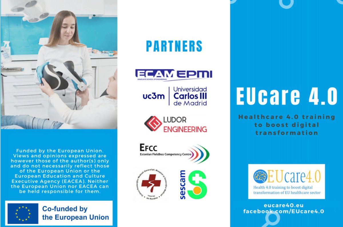 LudorEngng's tweet photo. The leaflet of @Eucare40 ”Health 4.0 training to boost digital transformation of EU healthcare sector” project is available on https://t.co/YehR7eYpQa. More info: https://t.co/RuYBrcAoLI.
#EUcare40  #Erasmus+ #Health40 #Industry40 #ludorprojects https://t.co/D5Lj8gJFNc