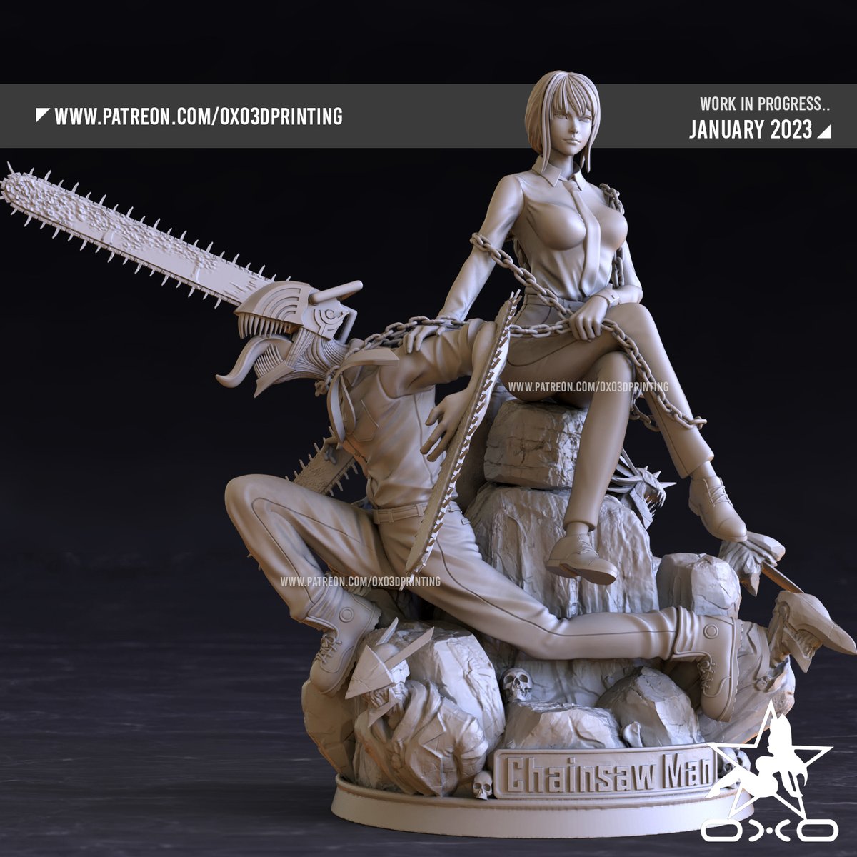 d_oxo3's tweet photo. 🪚Denji and Makima will come along side with a cool diorama for January release🤘 Comes with both SFW and Alt versions.
More info👉 https://t.co/0hSWkpuuEC
#chainsawmanfanart #makima #denji #chainsawman115 #3Dprinting #3dprinted #waifu #anime #miniaturepainting #waifus2023 https://t.co/6ufkMcwbJa