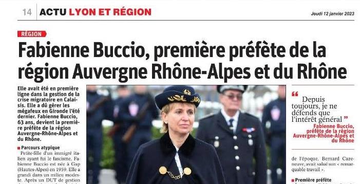 PoliceHistoire's tweet photo. Fabienne #BUCCIO #préfète de @PrefAquitaine33 nommée @prefetrhone. Elle succède à Pascal #MAILHOS nommé #coordonnateur national du #renseignement et de la lutte contre le #terrorisme. Elle avait été préfète de la @Prefecture42. @Interieur_Gouv @Le_Progres https://t.co/3RUvUgBJGK