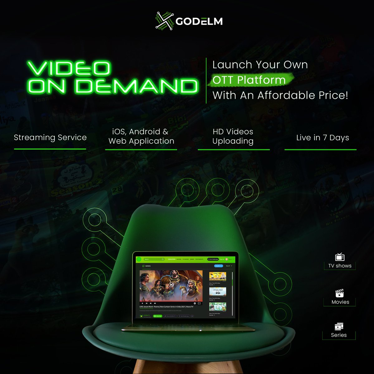 GodelmInc's tweet photo. VOD (OTT) platform is a streaming service that offers a wide variety of TV shows, movies, series, and more on thousands of internet-connected devices.

For more information, Visit: https://t.co/kmz8L9EehR

#ottplatform #videoondemand #VODPlatform #videostreaming #Godelm https://t.co/HIgDzc5u9q