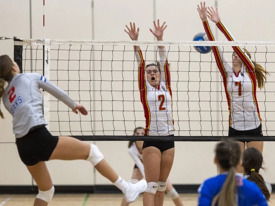 LFPress's tweet photo. Our @MikeatLFPress snapped some action shots of the Saunders Sabres senior girls volleyball team taking on the Oakridge Oaks. https://t.co/e4etavhQXm https://t.co/jBbnUrbSyw