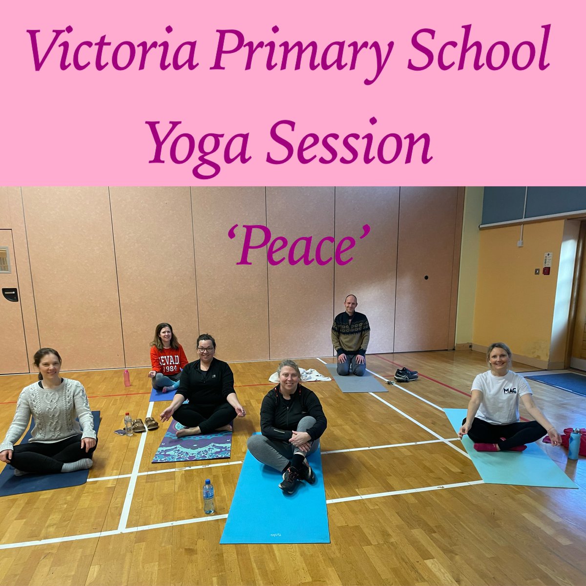 Yoga at Victoria Primary School, #affirmations ‘Peace’ very apt for the new year. Well done everyone! 🧘‍♀️🙏👏👏👏

‘Do not let the behaviour of others destroy your inner peace’ - Dalai Lama
✨
#schoolyoga #mentalwellbeing #amareyogabyvictoria #breathe #newtownards #communityyoga