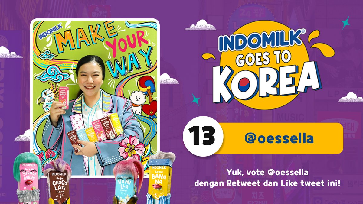 Retweet dan Like tweet ini untuk bantu <a href="/oessella/">oessella</a> [Instagram] Liburan ke Korea 5D3N bareng Indomil-K! #IndomilkGoesToKorea