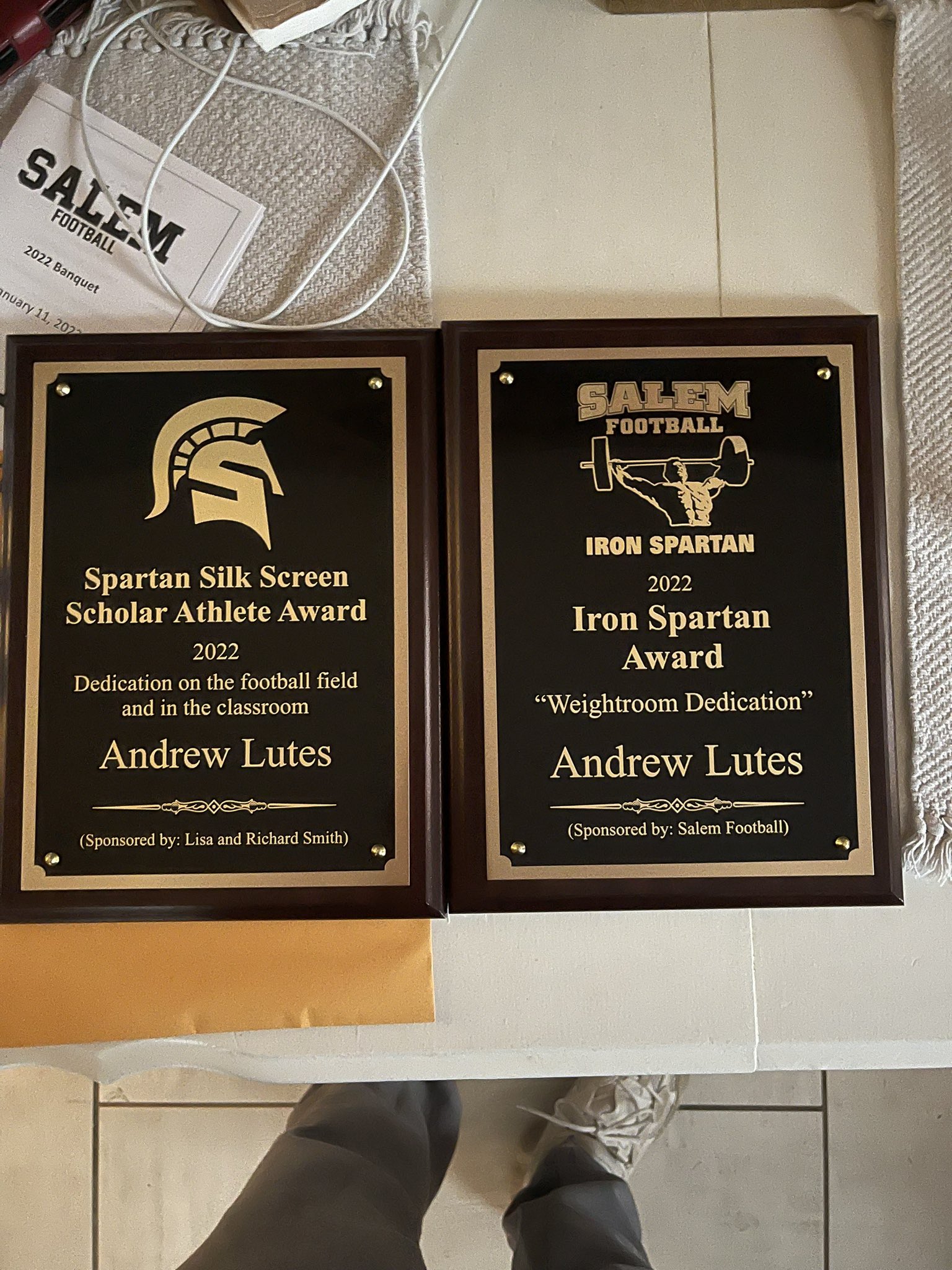 Andy Lutes on Twitter "I’m very happy to receive both the Scholar Athlete Award (Highest GPA on