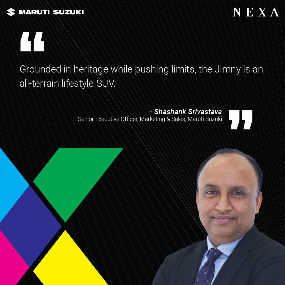 NexaExperience's tweet photo. The all-new Jimny has officially been launched and is now available in a 5-Door format in order to combine utility, and ability.

Stay tuned for more exclusive coverage.

#MarutiSuzukiAtAutoExpo #AutoExpo2023 #Jimny #SUV #CapableSUV #OffRoader #CarLaunch https://t.co/77RKZEcYO2