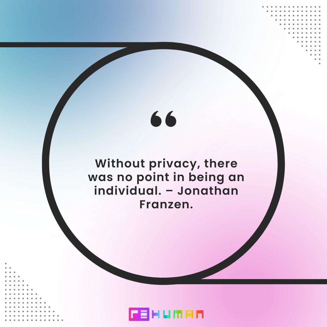 Rehuman_io's tweet photo. Privacy is one of the most important components of being an individual. Without it, there's no sense of autonomy, as our decisions and actions are open to scrutiny from others. #privacymatters #protectyourprivacy #PrivacyProtection #DataProtection #IdentityTheft https://t.co/DoqLFj8vUK