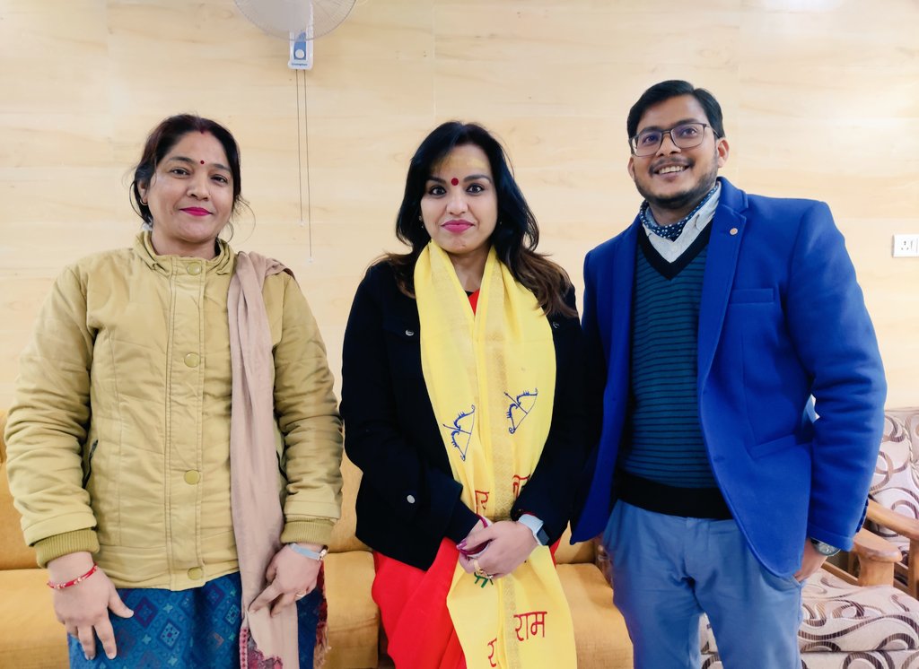NitinkKanojiya's tweet photo. Great meeting with Richa Vashisth ji , discussion about NGO work women empowerment development. To connect NGO with government schemes run by PM Modi Sir 
@richavashisth7 @NHRDI1 @dmayodhya @PMOIndia @myogiadityanath @myogioffice @brajeshpathakup https://t.co/dZvB2bzfRg
