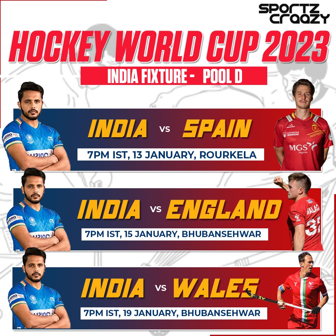 Hockey World Cup 2023 Team India Schedules.

#HockeyIndia #IndiaKaGame #FIHNationsCup  #WomensWorldCup #womenhockey #cheer4india #fihhockeyproleague #fihhockeyworldcup #hockeysemifinals #hockeyindialeague #harmanpreetsingh #manpreetsingh #prsreejesh  #sportzcraazy #followus