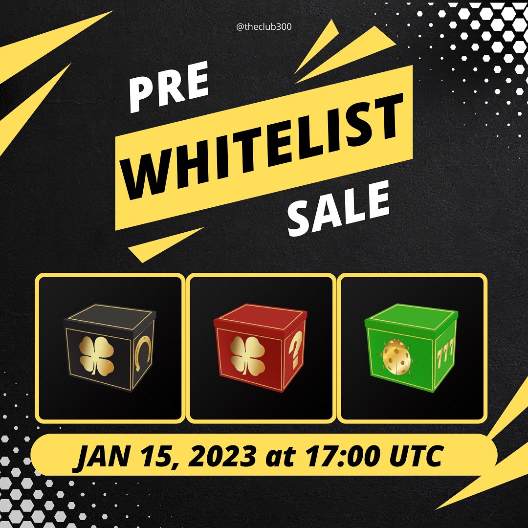 TheClub300's tweet image. 🎉🎉 We officially want to announce our PRE/WHITELIST SALE coming up on the 15th Jan. by 5:00 pm UTC. 

🚨You won't want to miss this opportunity. Pre-sale is only available for those with WL.🚨

▶️ Join our Discord &amp;amp; win Whitelist Spots ! 

discord.gg/XWbBEGBRtF

#NFT #Crypto