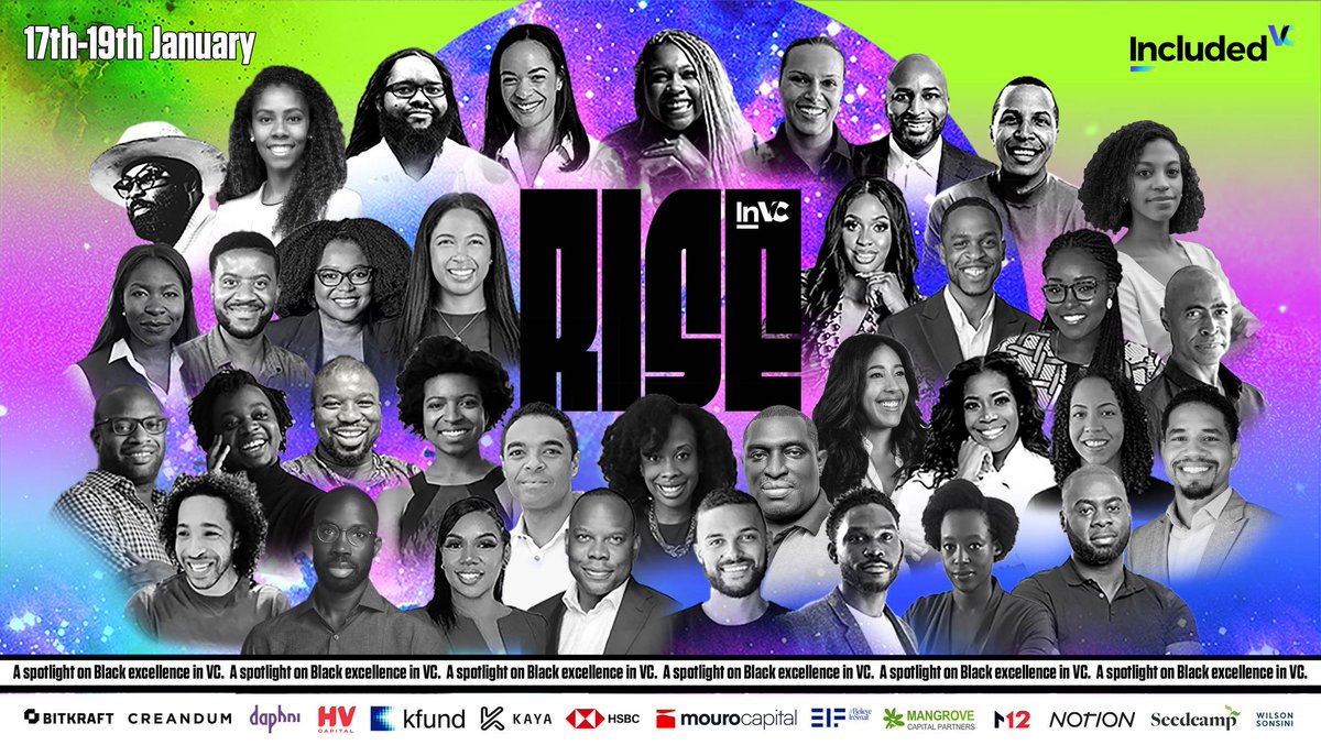 Christina Caljé (@chriscalj) on Twitter photo Catch me at RISE InVC with 30+ other Black VCs, organized by <a href="/INCLUDED_VC/">INCLUDED VC</a> next week, where I will be sharing my insights on angel investing around the globe.
You can get your free ticket here: events.hubilo.com/RISEInVC/regis…
#RISEInVC Catch me at RISE InVC with 30+ other Black VCs, organized by <a href="/INCLUDED_VC/">INCLUDED VC</a> next week, where I will be sharing my insights on angel investing around the globe.
You can get your free ticket here: events.hubilo.com/RISEInVC/regis…
#RISEInVC