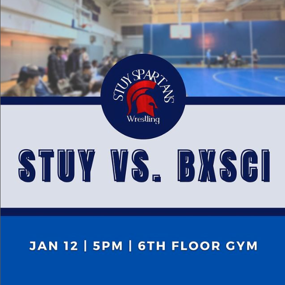 StuyNY's tweet photo. Head over to Gym 2 @StuyNY to see the #Stuyvesant Spartans today at 5pm! @stuy_wrestling vs. @BronxScience #GoStuy! #StuyFunFact - Our Boys’ Varsity team formed in '74. Now the team is coed with the most girls participating out of all NYC schools PSAL wrestling teams. #StuyProud https://t.co/OQSja3MxsH