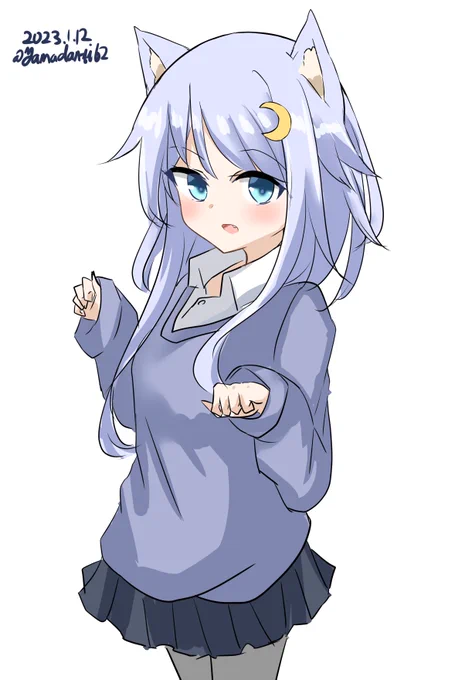 #艦これ版深夜の真剣お絵描き60分一本勝負 #艦これ版真剣お絵描き60分一本勝負_20230112弥生ちゃん 
