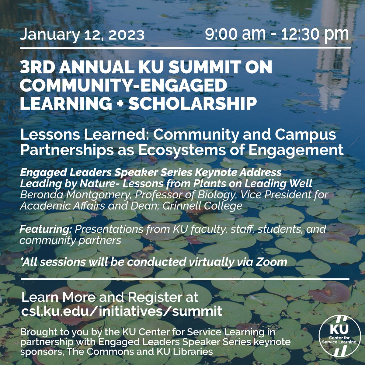 KUServes's tweet photo. The third annual CELS Summit begins at 9am CST today! If you're registered for the summit, you should have received online meeting information via email. That information is now also available on our summit webpage: https://t.co/PNTLcaadCC.

#KUServeStories #KUServes #KUCELS https://t.co/UPZyIgYcza