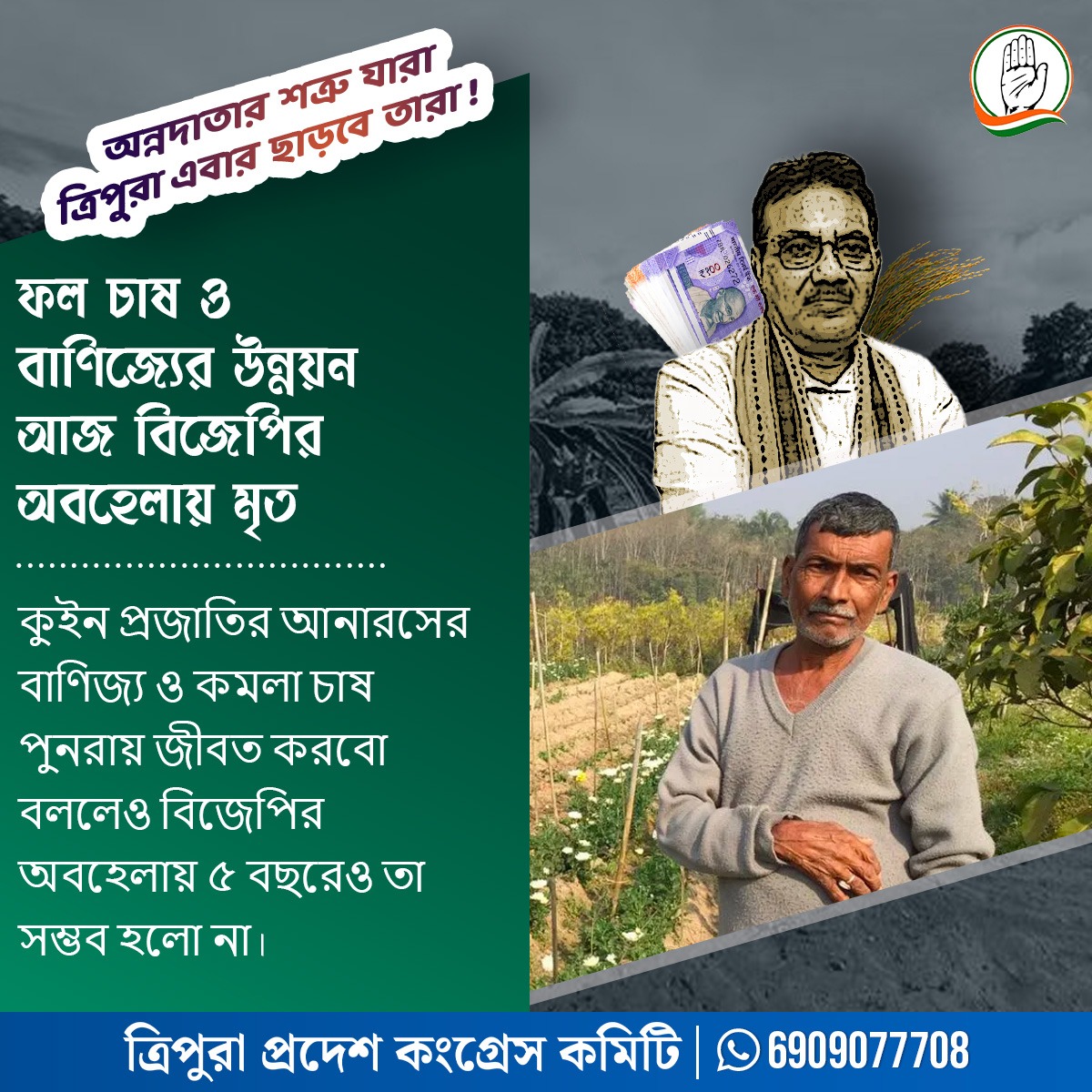 INCTripura's tweet photo. ফল চাষ ও বাণিজ্যের উন্নয়নে চরম ব্যর্থতার পরিচয় দিয়েছে বিজেপি সরকার!

#bjpfails #bjpfailure #farmers #BJPFailsInTripura #BJPFailsIn2023 #BJPLoosedIn2023 #5yearsOfKusashan #5yearsofFailure https://t.co/75SrQDnMTw