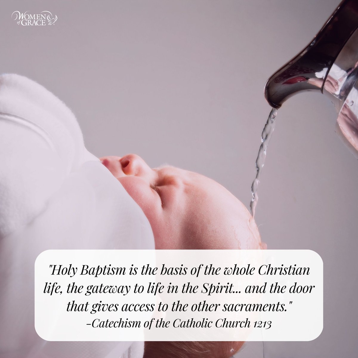 WomenOfGrace's tweet image. Today’s Reflection: ow.ly/TWzL50MjoGF
In what specific ways can you live the grace of your Baptism?

#baptism #Christian #Catechism #CatechismoftheCatholicChurch #sacrament