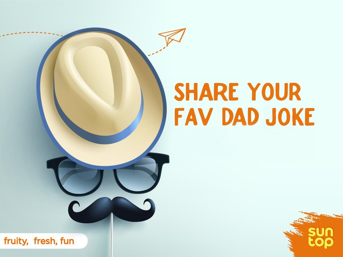SuntopAfrica's tweet photo. Where do fruits go on vacation? Pear-is! ๐
Share your fav dad joke with Mr. Suntop in the comments.
#FruityFreshFun #MySuntopFlavour #Fun #Dadjoke #Suntop https://t.co/809Ea60aj9