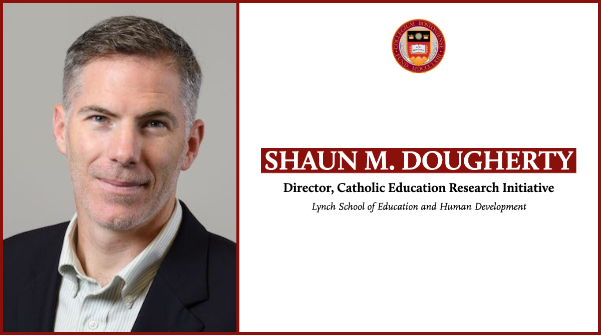 Shaun M. Dougherty is at the helm of the Catholic Education Research Initiative, a new endeavor launched by the @BCLynchSchool. on.bc.edu/3vSzqOG