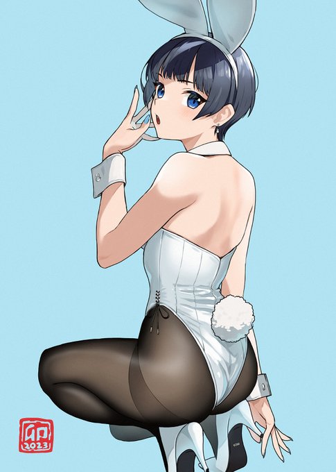 もういっちょ新年白バニーさん 