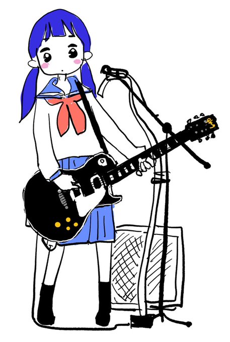 「エレキギター 学生服」のTwitter画像/イラスト(新着)｜5ページ目