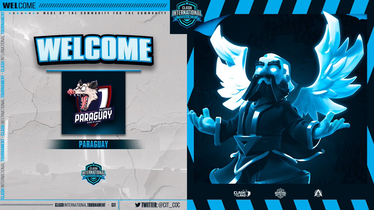 🔺Le damos la bienvenida a la selección de <a href="/selparaguaycoc/">Paraguay Clash Of Clans🇵🇾</a> 🇵🇾 les deseamos muchos éxitos en esta 3 edición del CIT🔥🔻

⚜️We welcome you to the selection <a href="/selparaguaycoc/">Paraguay Clash Of Clans🇵🇾</a> 🇵🇾, we wish you much success in this 3rd edition of the CIT🔥🔻