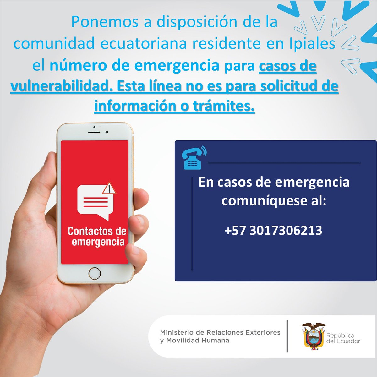 Consulado del Ecuador en Ipiales tweet media