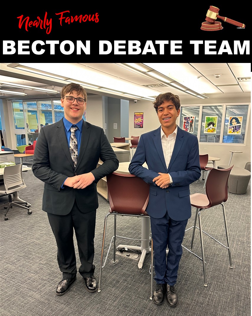BectonHS's tweet image. The Nearly Famous #BectonDebate Team welcomes Dwight Englewood, Cresskill, North Bergen, Fair Lawn, Fort Lee, and the Academy to today's Varsity Debate Competition!  Classes will enjoy observing #BectonsBest debate on Emerging Technologies. 🐾