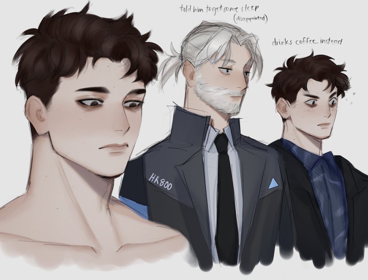 first ever art of connor and hank is the reverse au 😮‍💨
#DBH #hankcon