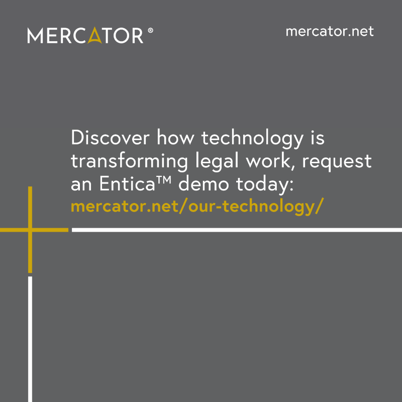 MercatorbyCitco's tweet photo. A survey by @TheLegal500 shows that a majority of lawyers view #tech disruption as a positive development for the industry.
Join us in transforming the legal industry with our #Entica™ platform - for accurate, transparent #EntityPortfolioManagement and #governance excellence.