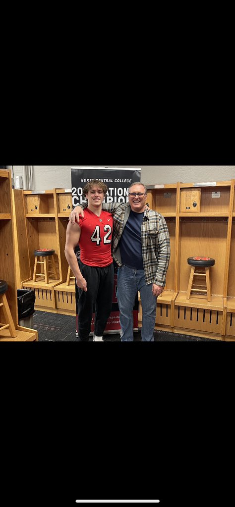 Thanks coach <a href="/CoachDierking/">Shane Dierking</a> and coach <a href="/CoachSpence_NCC/">Coach Spencer</a> for getting me up on campus and showing me what the national champions are all about! <a href="/EDGYTIM/">Timothy “EDGYTIM” OHalloran</a> <a href="/DeepDishFB/">DEEP DISH FOOTBALL</a> <a href="/AllenTrieu/">Allen Trieu</a> <a href="/PrepRedzoneIL/">Prep Redzone Illinois</a>