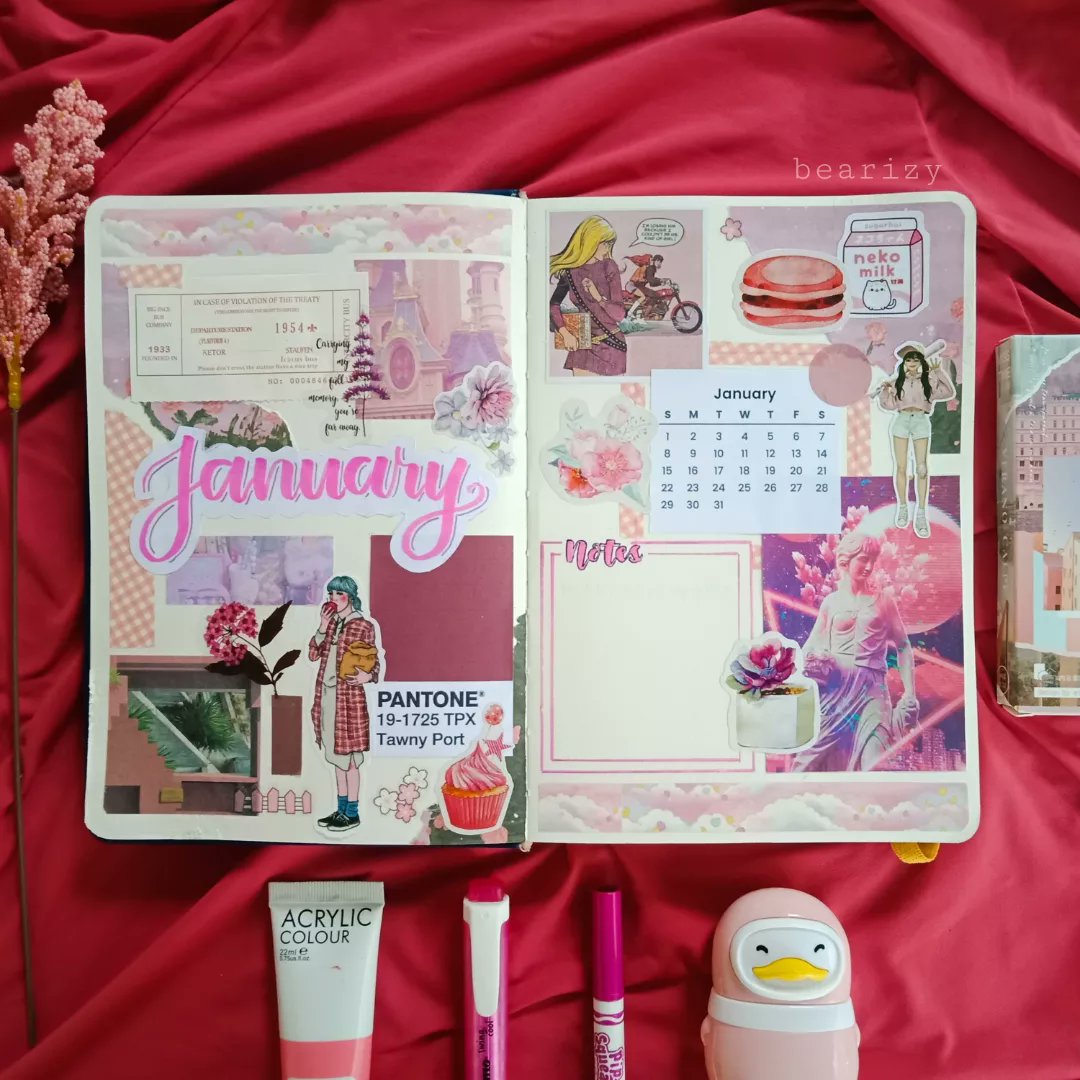 IamBeaRizy's tweet photo. Journal Spreads for January: The Year of Magenta 💖
#BulletJournalling https://t.co/Lex2iLTi6E