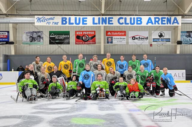 Knightriderhcky's tweet photo. What a great day! The sleds didn’t make it, so the team played on their off hand for their challenge. Lots of smiles, and respect for our Hurricane friends! It’s more than just a game!  Thank you for the awesome pictures @russhons https://t.co/s8SwR1KcRj https://t.co/DCdxB3naGu