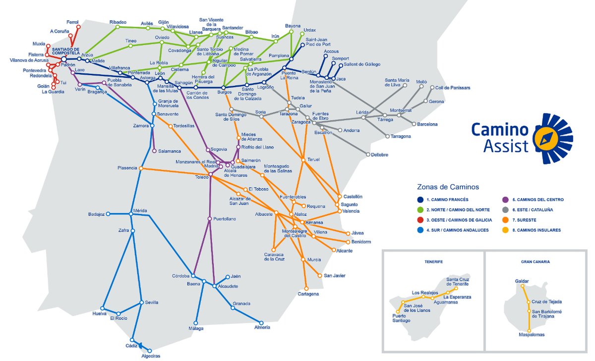El Camino de Santiago cumple este año 30 años como Patrimonio de la Humanidad y 20 años como premio Príncipe de Asturias de la Concordia. ¿Os animáis a acompañarnos en cualquiera de sus itinerarios? Descárgate #CaminoAssist y elige tu Camino.