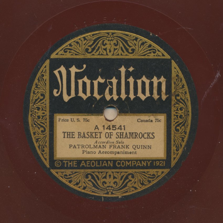 Our #78rpm disc of the week features #accordion player Frank Quinn, recorded in 1922 #irishmusic soundcloud.com/ward-irish-mus…