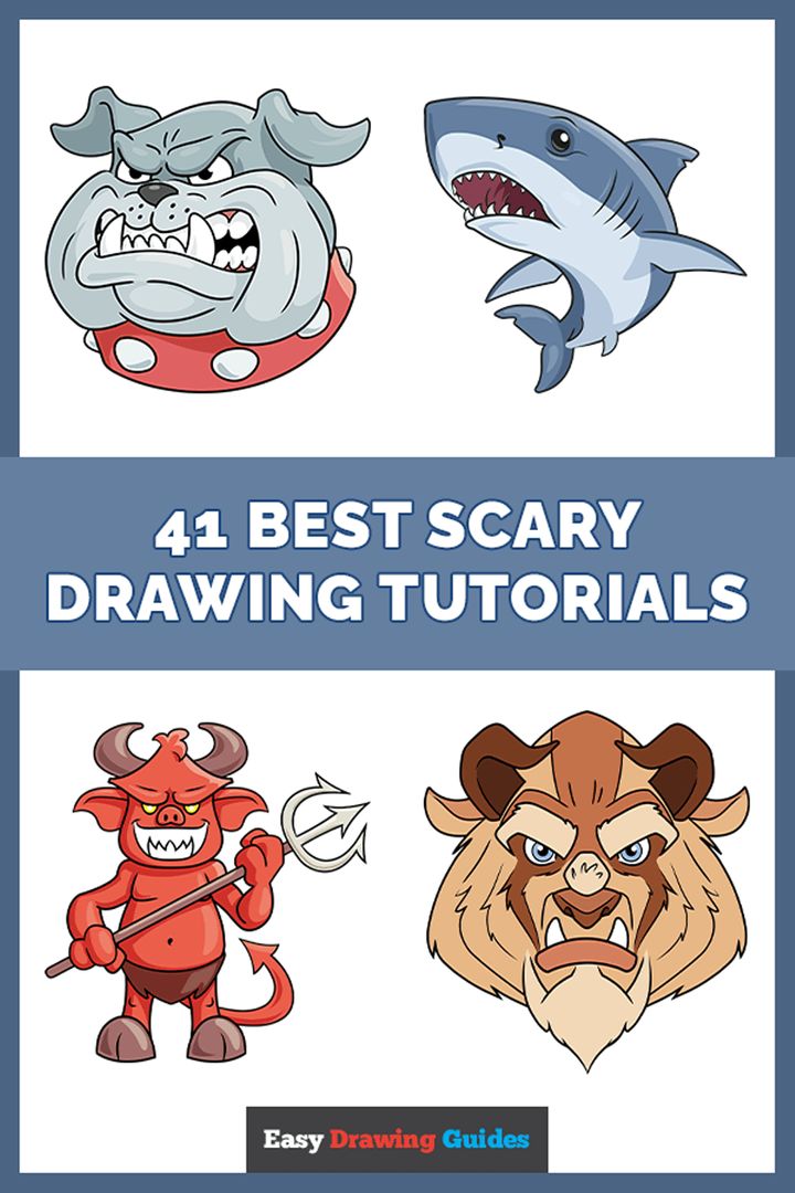 Easy Drawing Guides on Twitter "41 Best Scary Drawing Tutorials. Learn