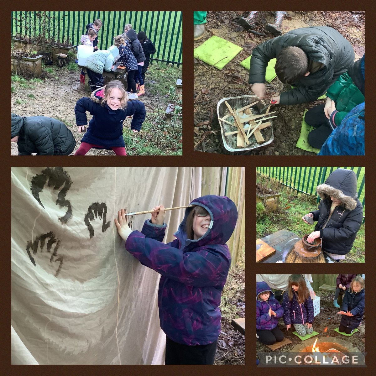 Class 6 had a fantastic time in Forest School with Miss Murphy this week. We travelled back to the Stone Age where we used mud and twigs to paint, used stones as tools and lit fires! We’re looking forward to time travelling back next week 🔥🪨 #sjsbforestschool #sjsbhistory