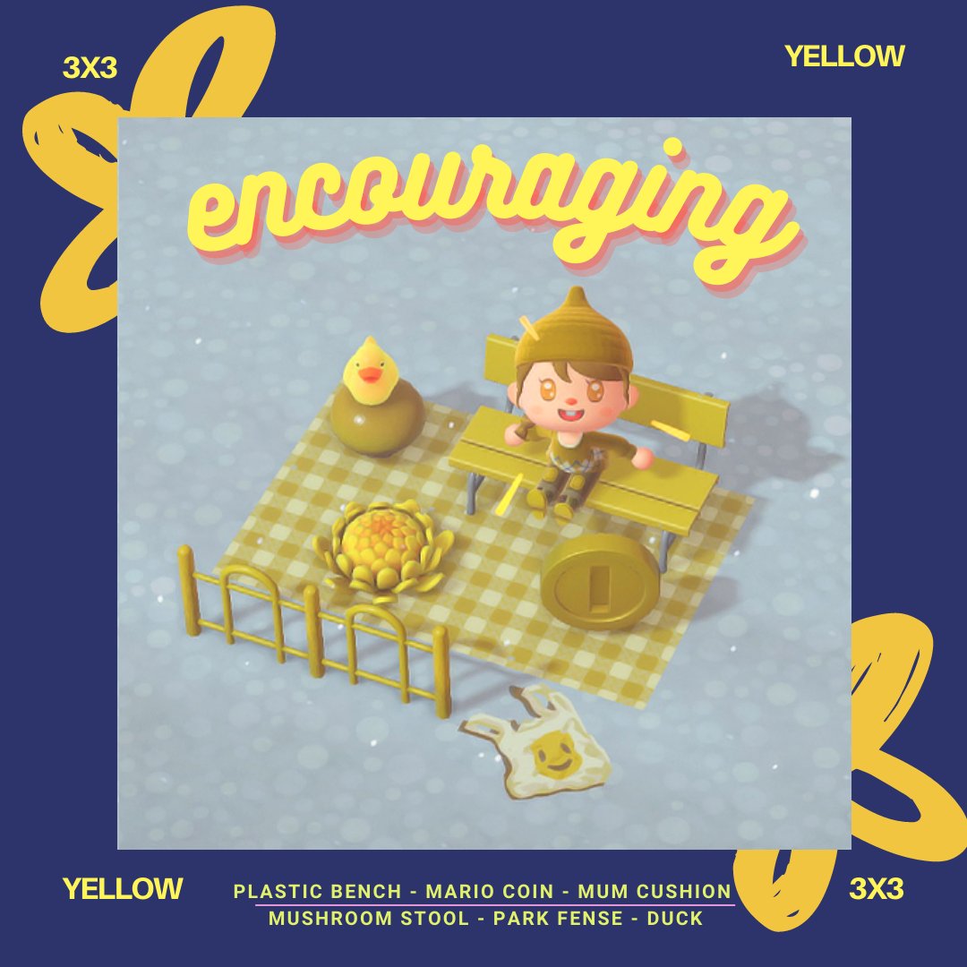 mellow yellow for day 3! 

#ACNH  #ACNHDesigns  #どうぶつの森   #3x3challenge #acnhinspo #AnimalCrossing