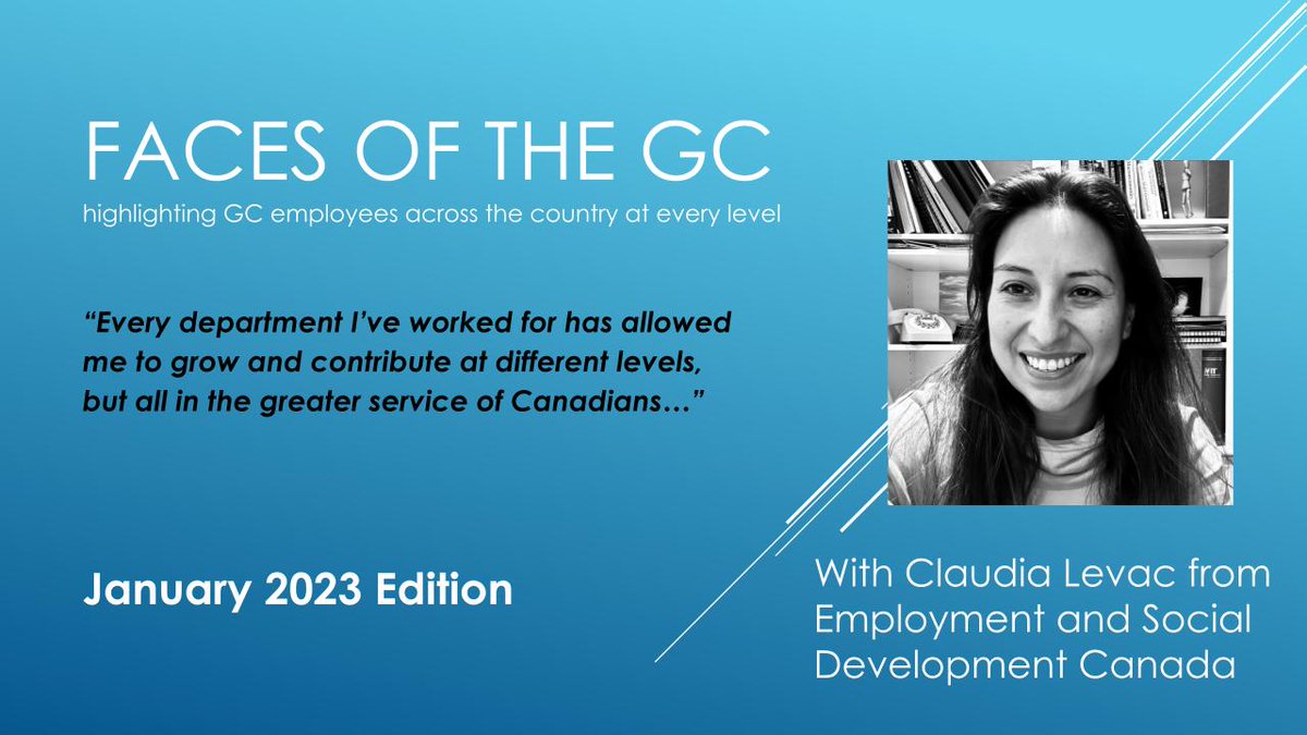 Happy New Year from the Faces of the GC team! What better way to ring in the new year than by reading <a href="/ClaudiaLevac/">Claudia Levac</a> 's interview!
#GC employees can read the interview on GCxchange: gcxgce.sharepoint.com/teams/1000279/… 
#LeadersGC <a href="/FYN_RJFF/">FYN_RJFF</a> <a href="/LeadersGC/">LeadersGC</a> <a href="/NMC_CNG/">NMC - CNG</a> <a href="/FlexGCInfo/">FlexGC</a> Please share &amp; RT