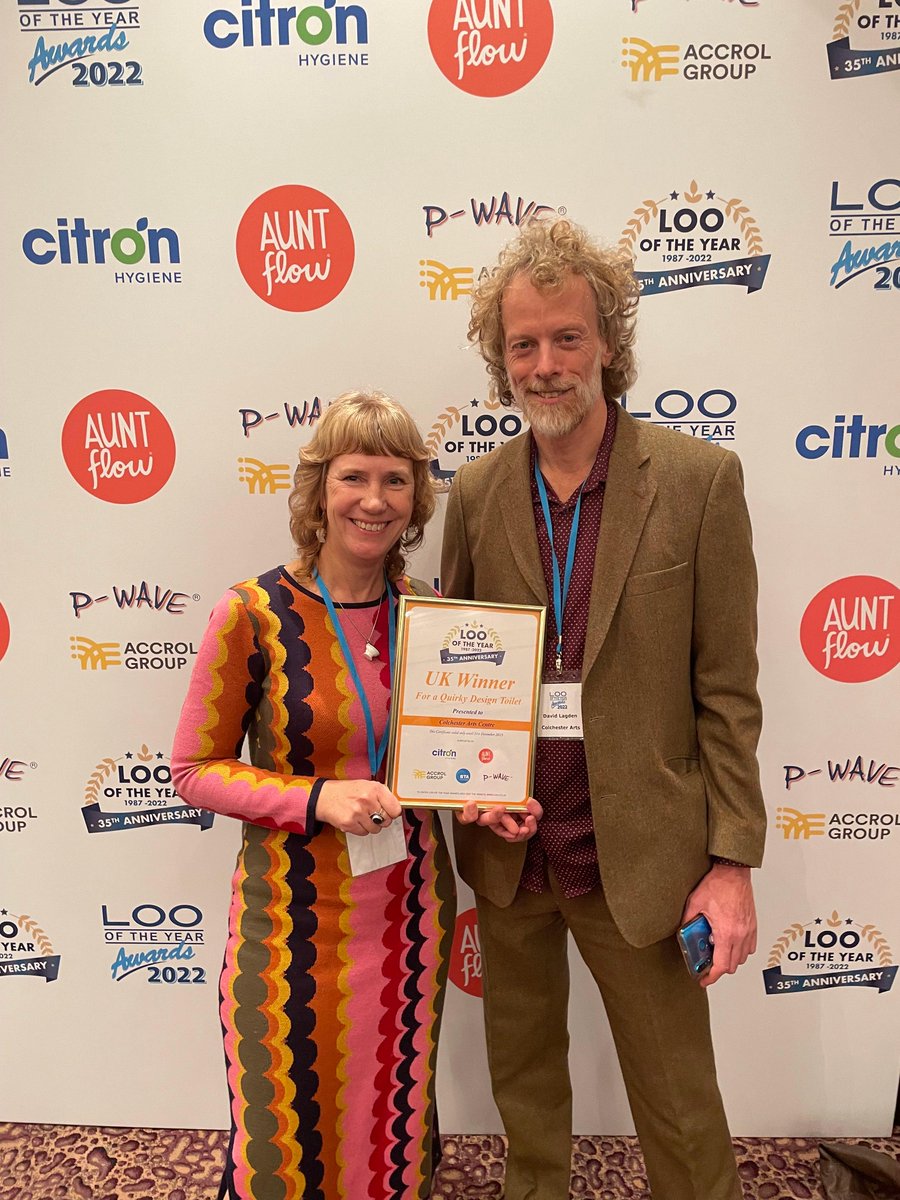 ColchesterArts's tweet photo. Yay we won 🙌
We are the proud winners of the
Quirky Toilet Design Of The Year 2023
Kind of fitting don’t you think???
#colchester #toilets #cisternchapel #mosaic #recycle #publictoilets #toilets #LooOfTheYear
@anneschwegmannfielding @loooftheyearawards
@inkpendownie https://t.co/tTGlKYHNhP