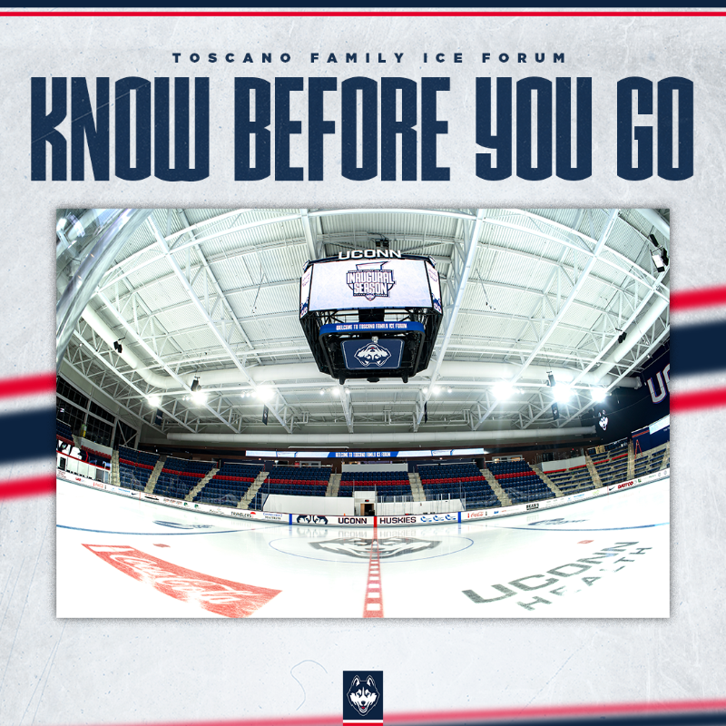 UConnHuskies's tweet photo. Questions about coming to Toscano Family Ice Forum this weekend? 

We got you covered!

Check out the gameday guide for ticket info, arena map, parking and more ⤵️