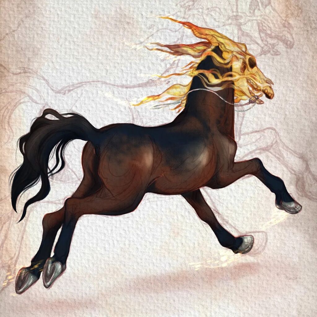 ArtOfKelpie's tweet photo. 🐎 Mula sem cabeça 🐎
Aka headless fire breathing mule with silver hooves and a dreadful neigh. Lovely!
#creatuanary2023 #creatuanary #mulasemcabeça #mule #headlessmule #equine #equineart #sketch #sketchbook https://t.co/xDU4g5abQi https://t.co/Aut9sysZk9