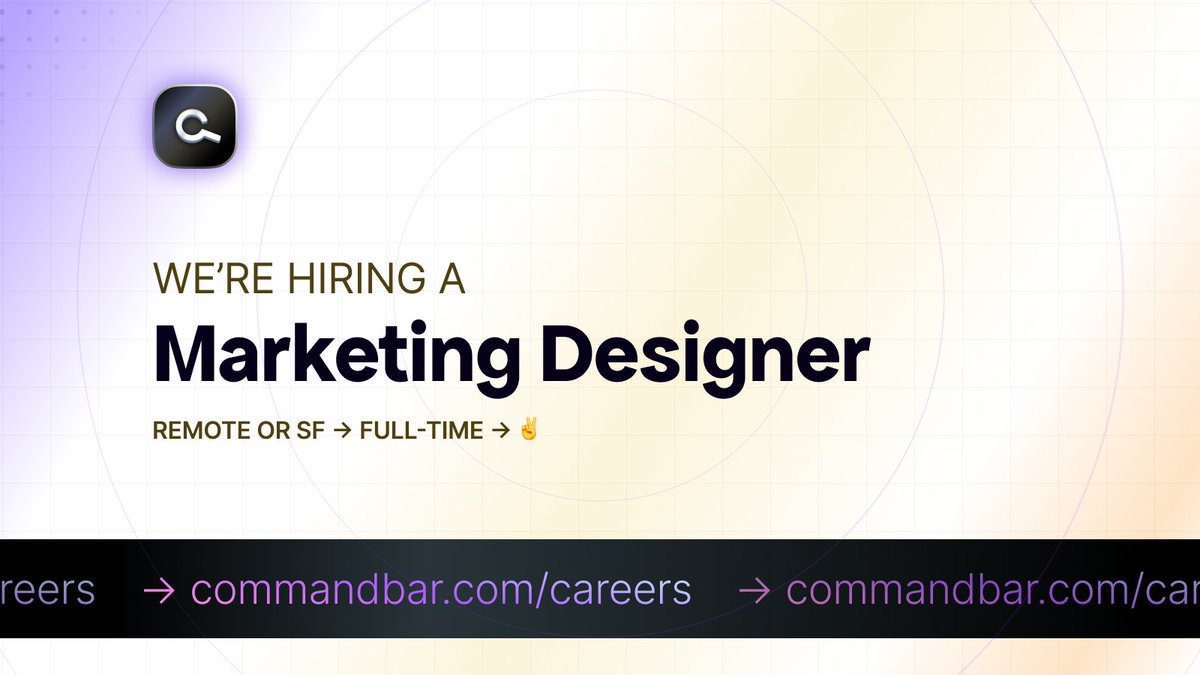 We're hiring designer #2 for our small (but mighty) team <a href="/CommandBar/">Amazon = Seller's Best Friend</a>. 

Come join me and help shape our brand and website 👇
commandbar.com/careers

DMs open and RTs greatly appreciated 🙏🙇‍♂️
