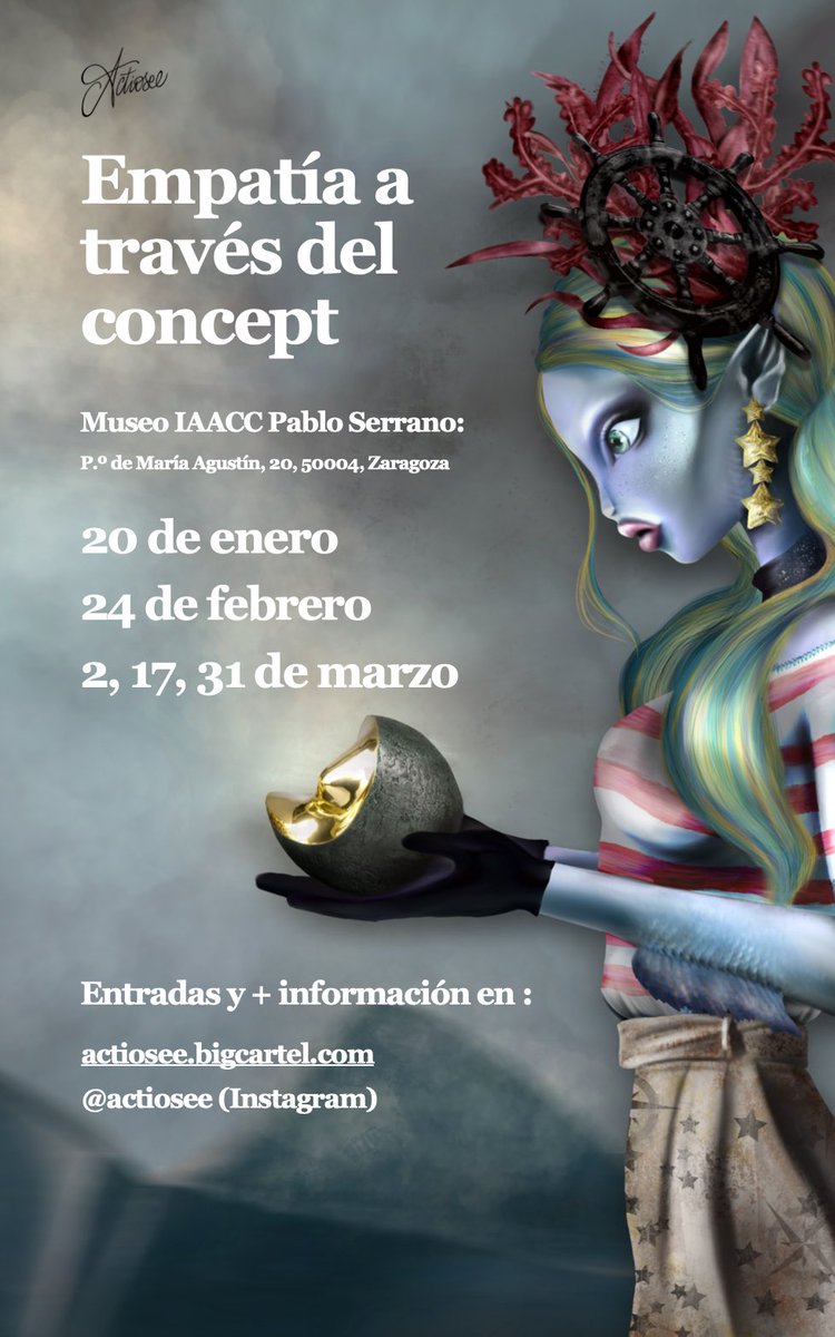 Que contento estoy con el taller “Empatía a través del concept” que yo mismo impartiré en el museo <a href="/IAACCPSERRANO/">IAACC Pablo Serrano</a> junto con el <a href="/laaab_es/">Laboratorio de Aragón [Gobierno] Abierto ▪︎ LAAAB</a> en Zaragoza.
Espero veros a todxs!!!💝