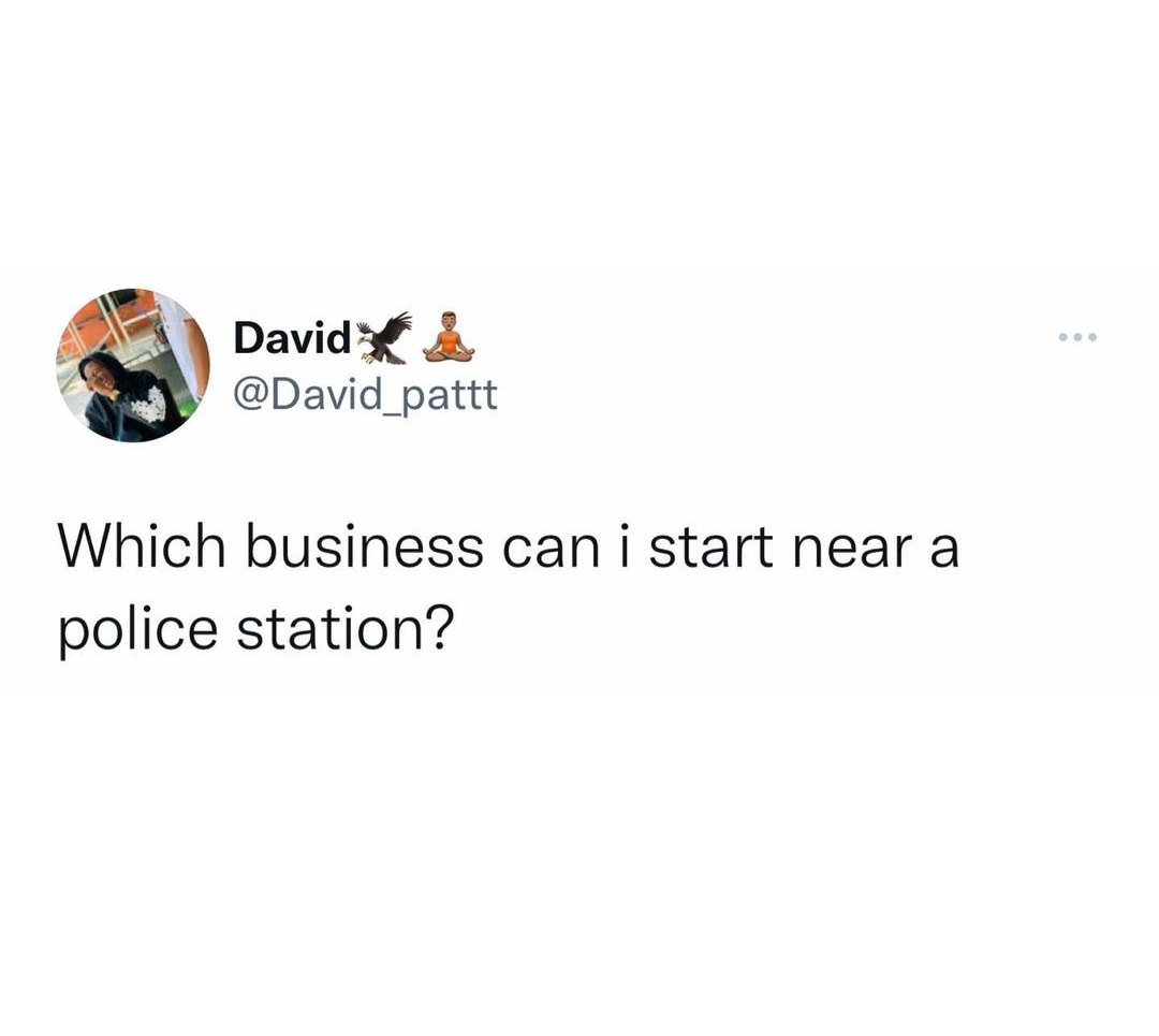 Naija_PR's tweet photo. David needs business ideas. Any suggestions??😅 https://t.co/Z5iRfX9aNf
