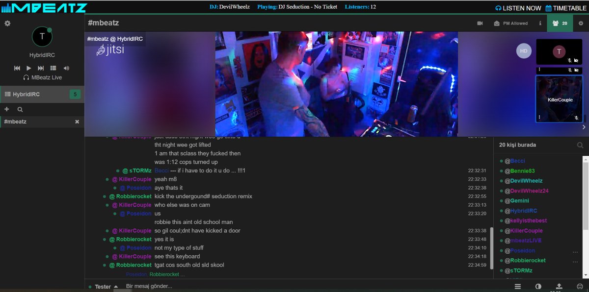 HybridIRC KiwiIRC - Jitsi G�ncellemesi