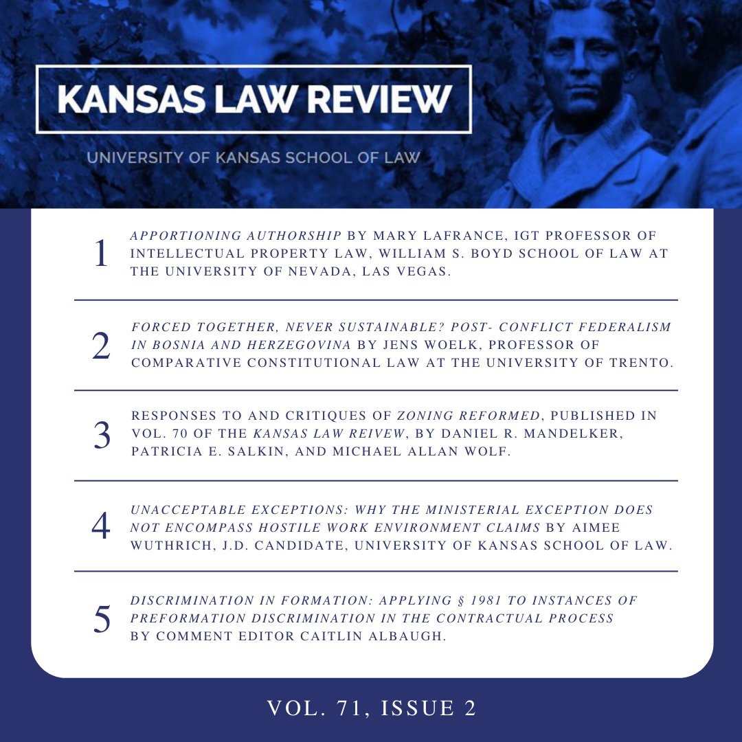 Kansas Law Review tweet media