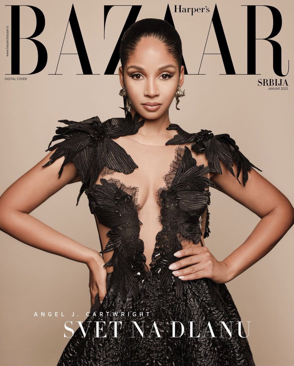 Bahamians doing big tings 🥹🇧🇸❤️ Angel Cartwright, Miss Bahamas Universe on the COVER of Harpers Bazaar Serbia. 👏🏿👏🏿👏🏿👏🏿👏🏿
