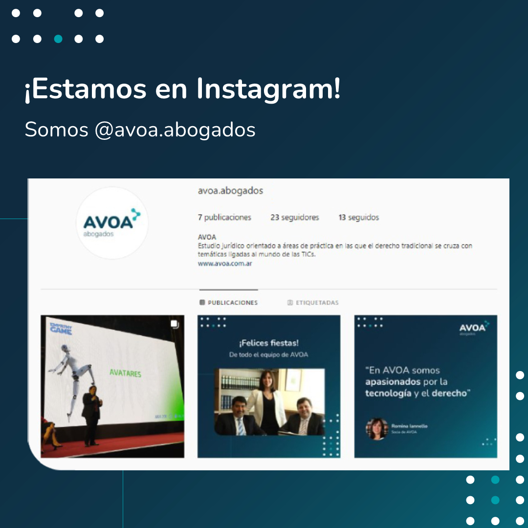 avoaabogados's tweet photo. ¡Llegamos a Instagram!
Nos enorgullece compartir nuestra nueva cuenta, con contenido actualizado sobre temas legales y la mirada exclusiva de nuestros profesionales.
Seguinos y mantenete al día de cada novedad de AVOA: https://t.co/Eo2IYn7J55
#AVOA #Abogados #Jurídico https://t.co/rYCDidM4u0