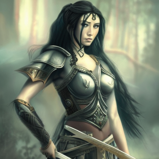 RavenfellEnt's tweet photo. Was messing around with an AI art program. Just a handful of characters from my books - horigol (monster), Sovereign Tulie Ithayleasin (white-haired woman), and Barta (black-haired woman). https://t.co/zQudILT2Vd