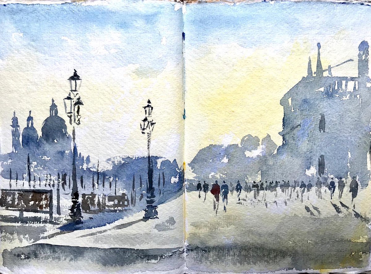 Sketchbook #watercolours painted on location in #venice